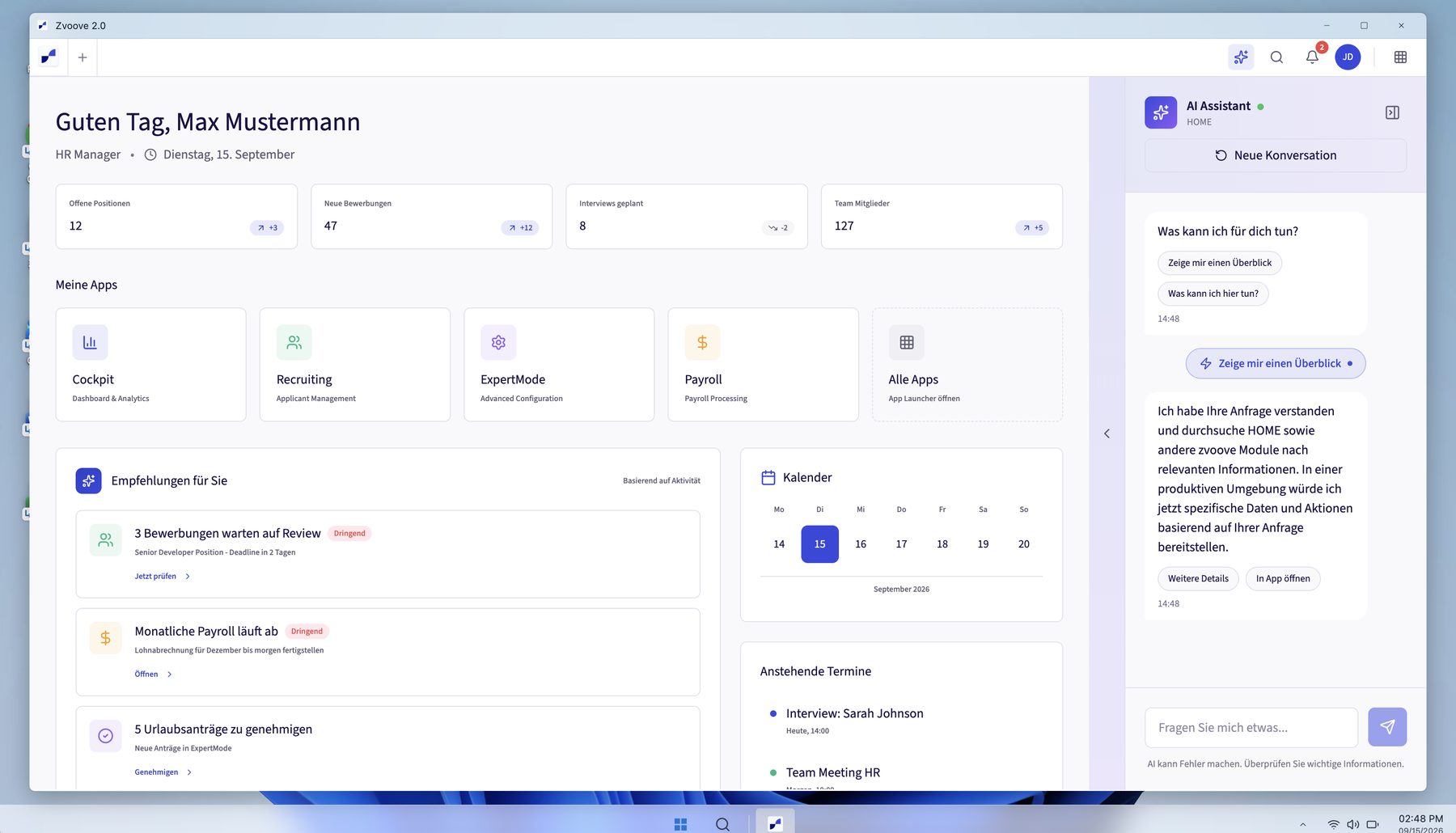 Figma-Make-Prototyp der gemeinsamen Shell, Dezember 2025